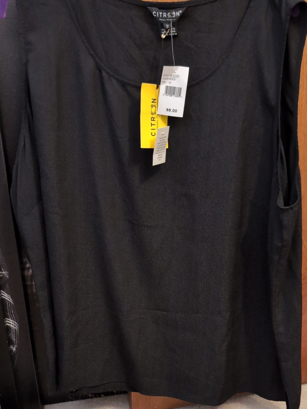Citron Black Silk  Tank Top 3x